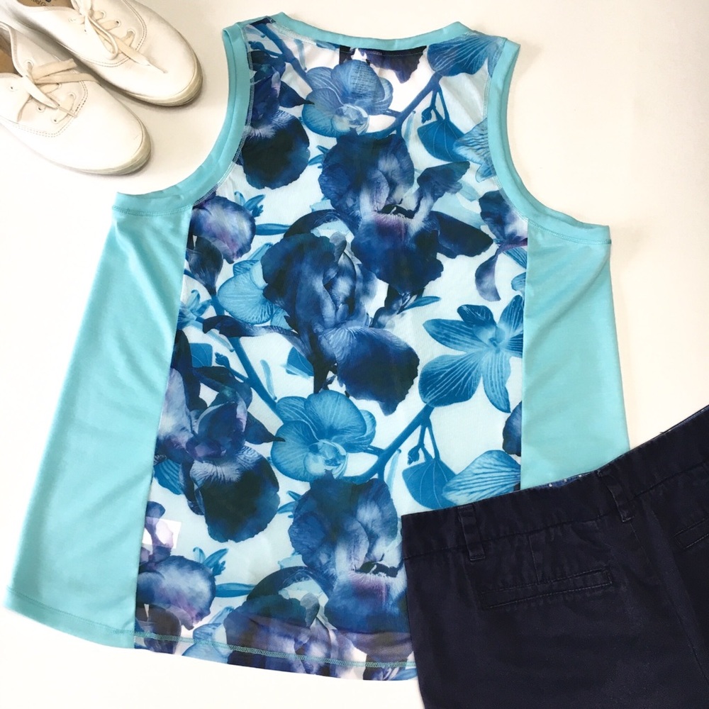 PBX Pro Athletic Tank Top, Berry Floral, sz L